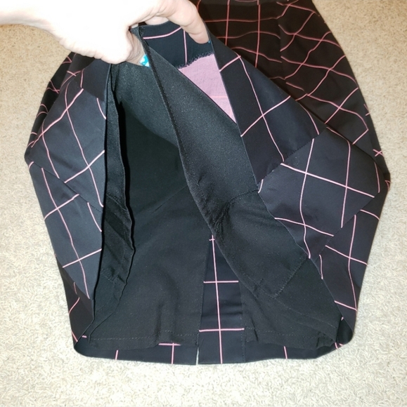 Milly Bias Pencil Skirt Grid Print Black & Pink Size 8 NWT - Picture 11 of 16